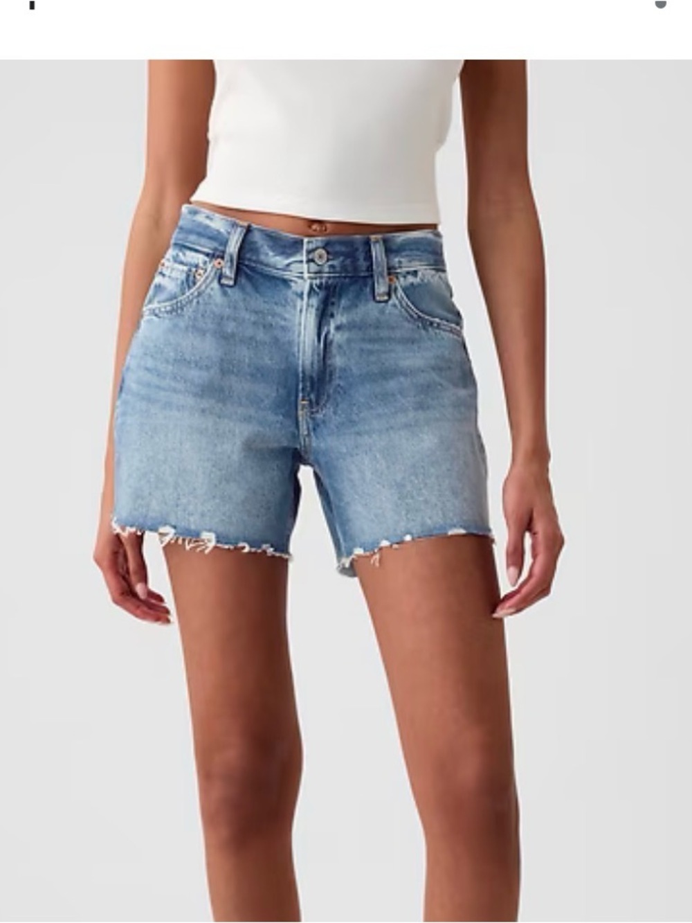 2 pairs Gap Low Stride denim shorts size 8 tall, EUC - Picture 7 of 8